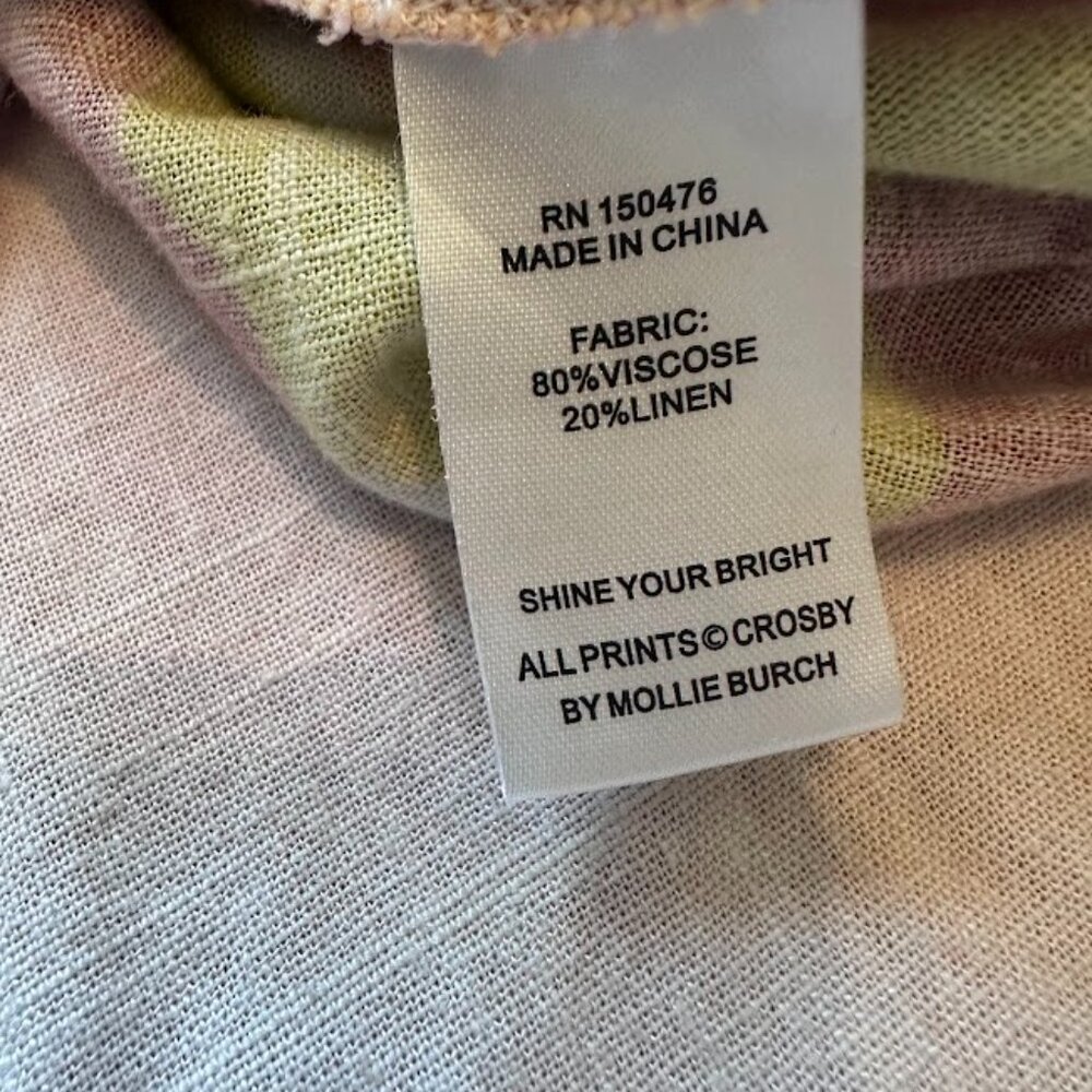 CROSBY by Mollie Burch Colorblock Maxi Dress in Pink, Green, Yellow, Navy - Picture 8 of 9